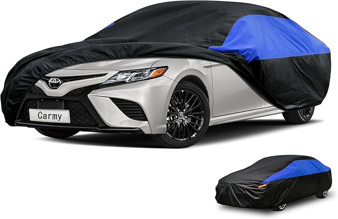 Toyota Car Cover Custom Fit Toyota Camry/Solara Waterproof All Weather, Lightweight Full Exterior Cover for Automobiles Outdoor Sun UV Rain Dust Snow Wind Protection.