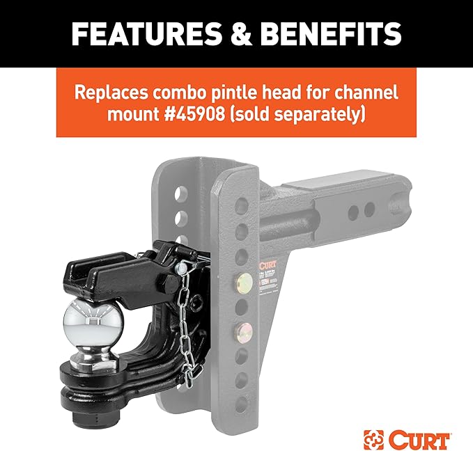 Curt 45922 Channel-Mount Ball & Pintle Combination