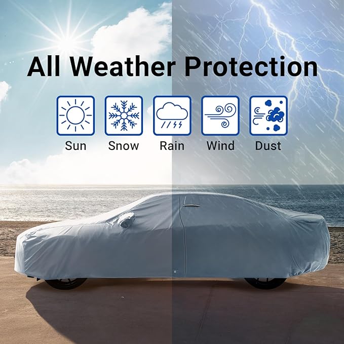 iCarCover Fits [1983-2001 Honda Prelude] Premium Custom Car Cover Waterproof All Weather Resistant Outdoor Indoor Sun Snow Storm UV Protection Form-Fit Padded Cover with Straps