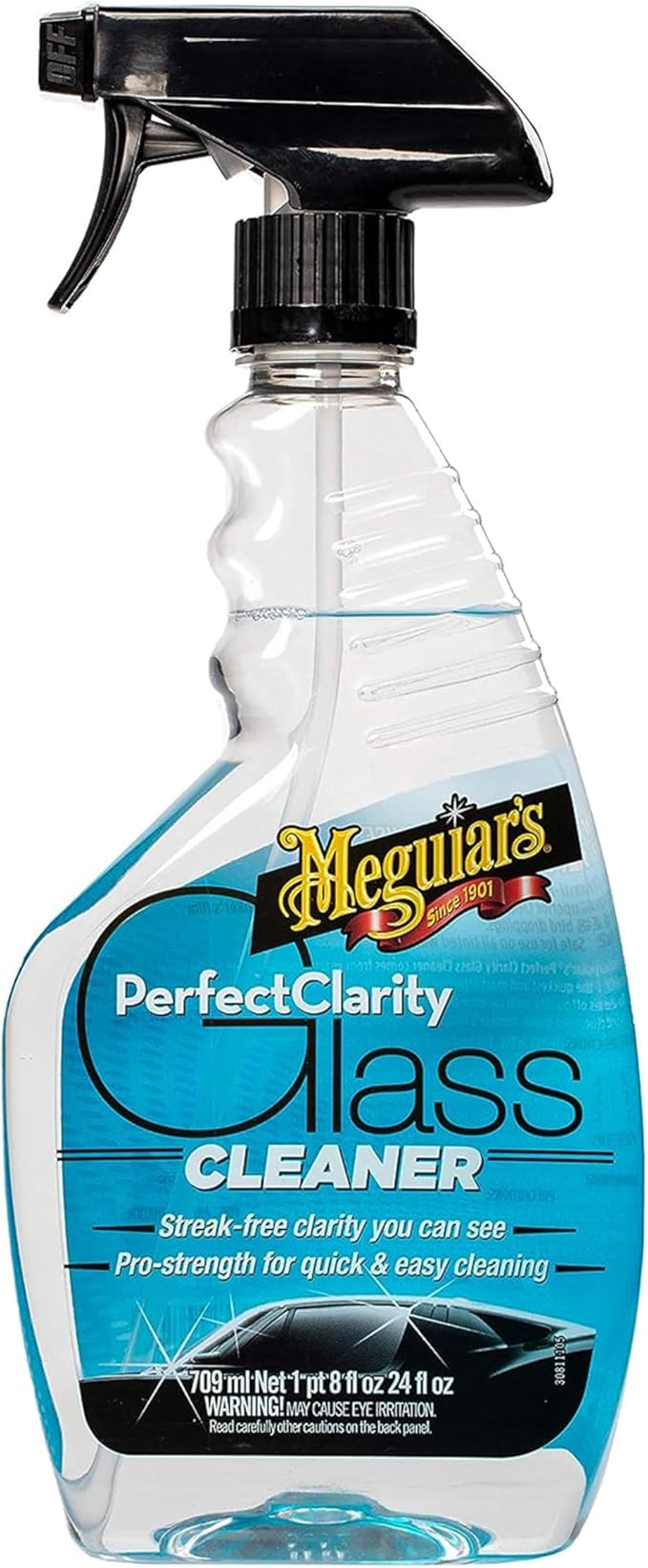 Meguiar's Perfect Clarity Glass Cleaner, Keep Windows, Windshields, and Mirrors Gleaming using a Premium Anti-Hazing Formula that Leaves a Superior Streak Free Finish, 24 Oz