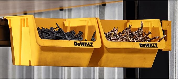 DEWALT Plastic Bins, 10lb Capacity, Workshop Storage System Compatible (DWST82813) (Pack of 3)