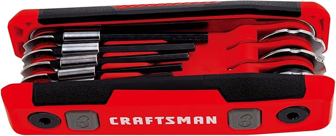 CRAFTSMAN Hex Key Set, SAE, Folding Locking 8 Piece (CMHT26025)