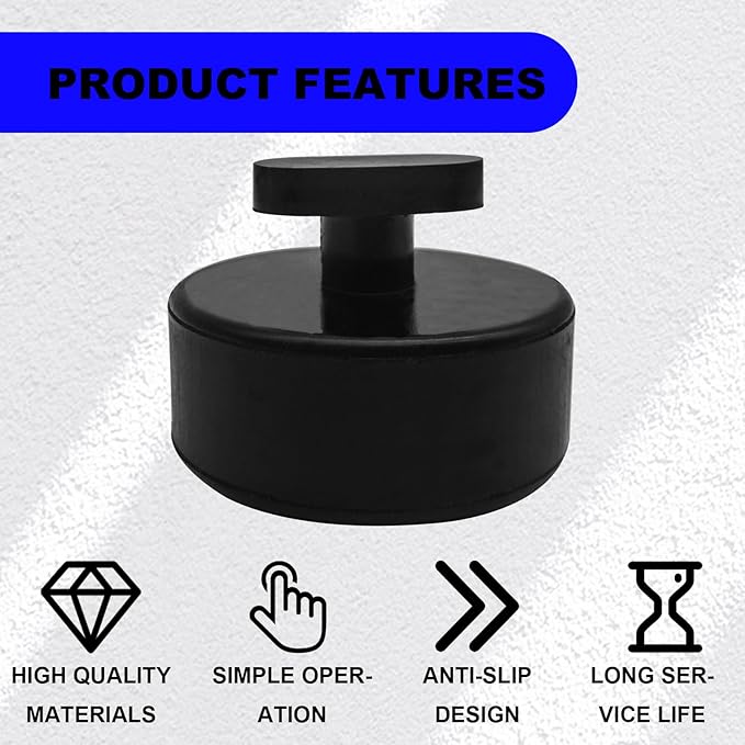 4Pcs Jack Pad Jacking Lift Pad Compatible with Chevrolet Corvette C5 C6 C7, Rubber Lift Point Adapter Jack Pucks Vehicles Accessories-Durable Rubber Jacking Lift Puck Set - Jack Pad Kit