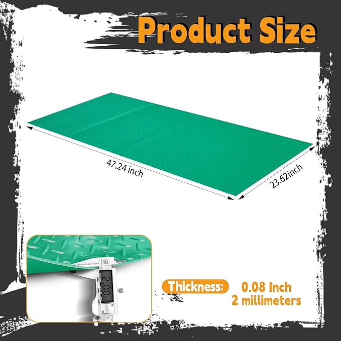 Workbench Mat, Green 23.62" x 47.24" PVC Work Bench Mat with Non-Slip Texture, 2 mm Thick Scratch & Stain Resistant Surface for Painting, Woodworking, Crafting, Projects and Tool Protection