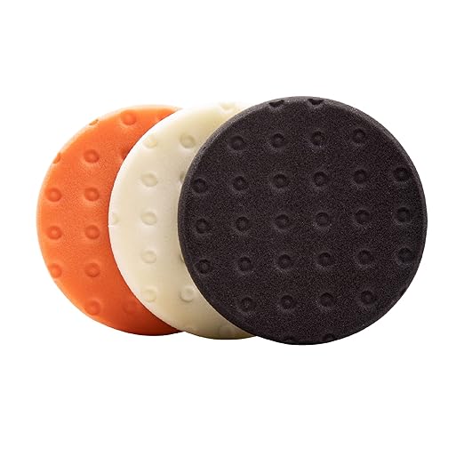 3.5" CCS Foam Pad Kit (Set of 3) Light Cutting, Polishing and Finishing. Fits 3" Backing Plate.