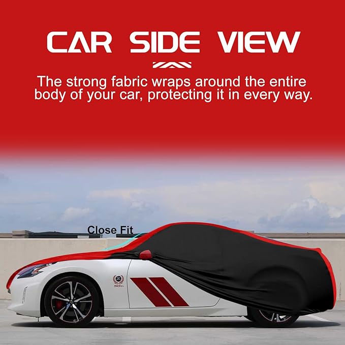 Indoor Car Cover Replace for 2009-2025 Nissan 370Z, Luxurious Stretch Satin Custom-fit Indoor Car Cover for Dust-Proof, Underground Garage, Car Show (370Z)