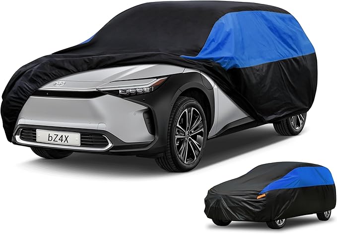 Toyota Car Cover Custom Fit Toyota bZ4X Waterproof All Weather, Lightweight Full Exterior Cover for Automobiles Outdoor Sun UV Rain Dust Snow Wind Protection.