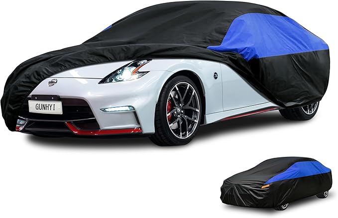 Nissan Car Cover Custom Fit Nissan 370Z Waterproof All Weather, Lightweight Full Exterior Cover for Automobiles Outdoor Sun UV Rain Dust Snow Wind Protection.