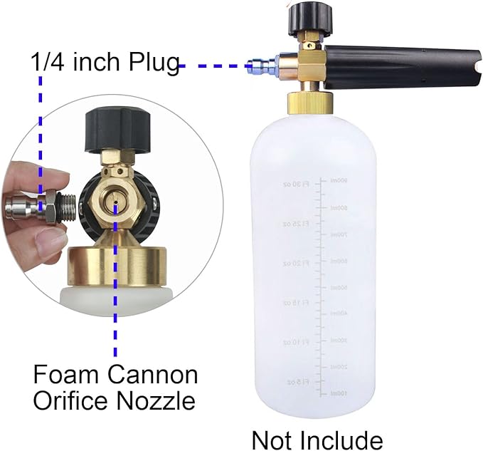 RIDGE WASHER 1.1 mm Foam Cannon Orifice Nozzle, Universal Thread Tips for Snow Foam Lance, 2 Pack
