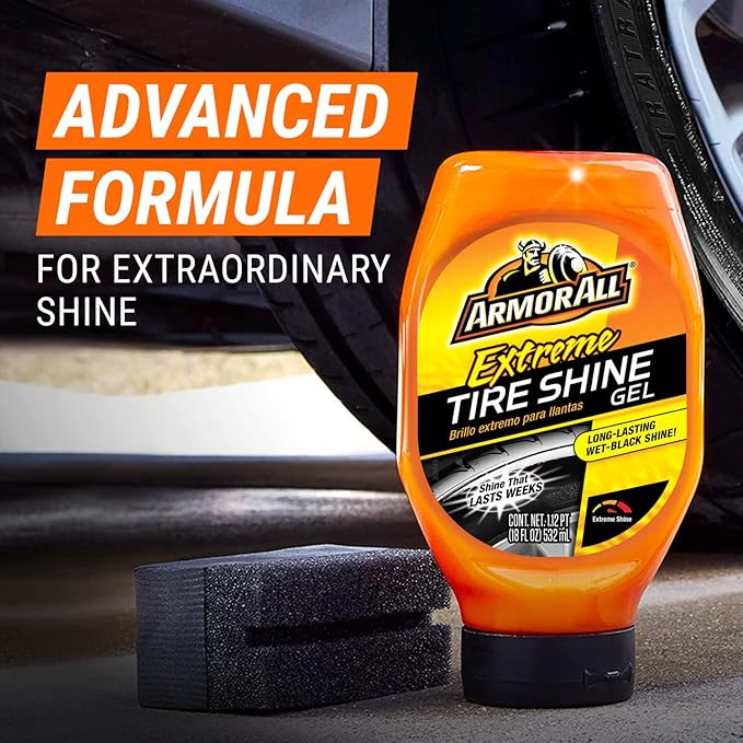 Armor All Extreme Tire Shine Gel by Armor All, Tire Shine for Restoring Color and Tire Protection, 18 Fl Oz