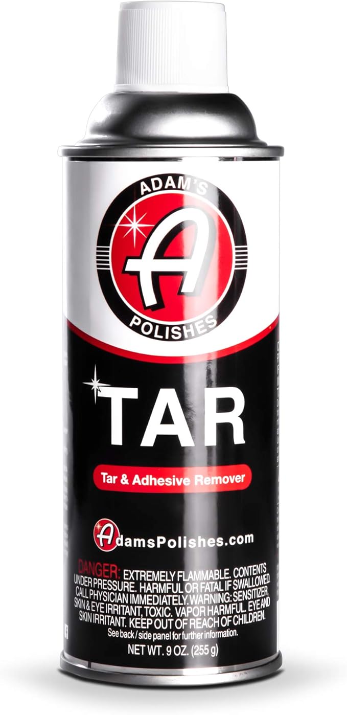 Adam's Polishes Tar 9oz - Heavy Duty, Concentrated Road Tar & Adhesive Remover | Remove Rubber Streaks, Badges, & Grime from Your Paint, Wheels, Rims, and Other Exterior Surfaces