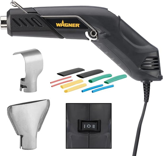 Wagner Spraytech 2410910 HT400 Electric Kit Heat Gun, Heat Gun for Electrical Wire Repair, Shrink Tubing, Shrink Wrapping, Electric Wiring, Auto Body Work, Dual Temperature 680 & 450 Degrees