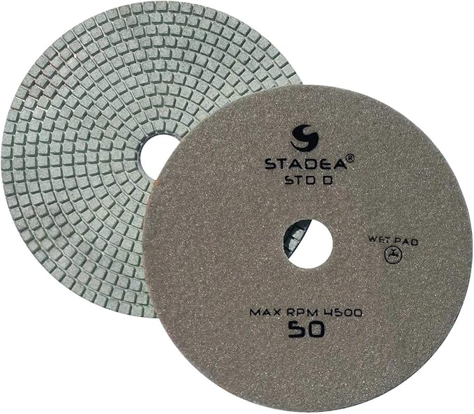 Stadea PPW251B Diamond Polishing Pad 7 Inch Grit 50 For Marble Concrete Stones Terrazzo Granite Floor Polishing