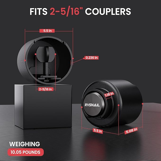 【2026 Upgraded】 Trailer Hitch Locks Fits 2 5/16" Coupler with Drainage Hole, Heavy Duty Anti-Theft Steel Trailer Coupler Lock, Trailer Lock for Trailer, RV, Boat, Pickup