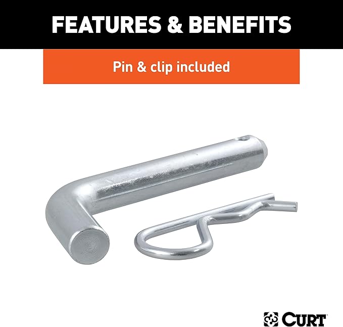 CURT 45065 Lifted Truck Trailer Hitch Mount with 2-5/16-Inch Ball & Pin, Fits 2-Inch Receiver, 7,500 lbs, 6-Inch Drop