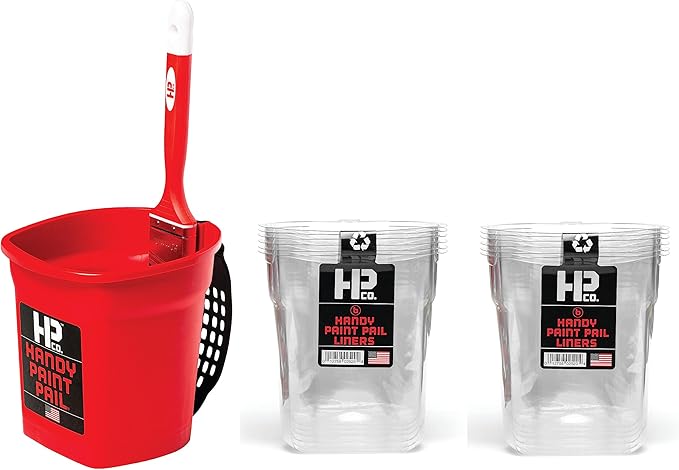 The Active Painter's Dream Package: Handy Paint Pail & Liner Combo + Free Paintbrush