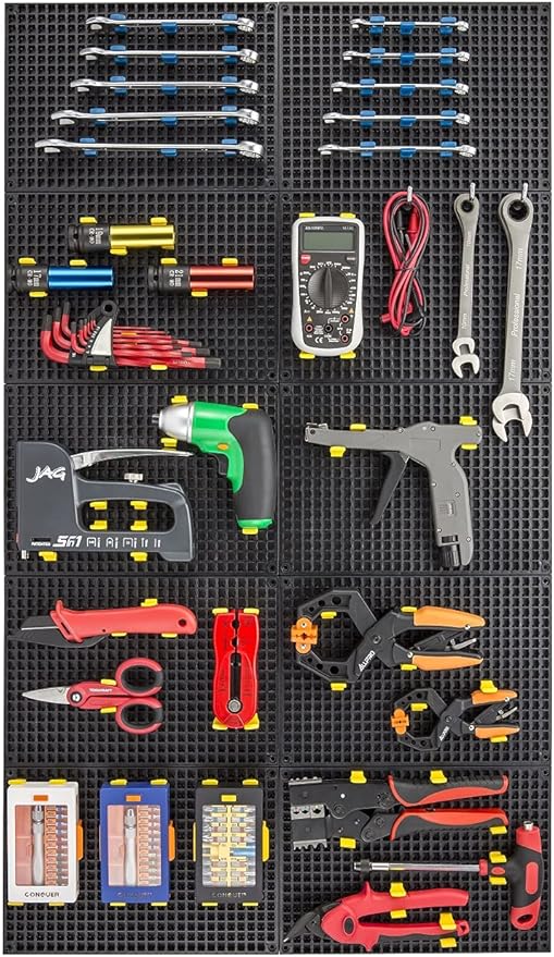 Ascend Tools Accessories for Organizer Genie Pegboards to Scale Up Organized Workspace (Metal Hooks 2.76 inch/70 mm - 10 Pieces)