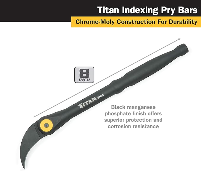 Titan 17808 Indexable Pry bar, 8"