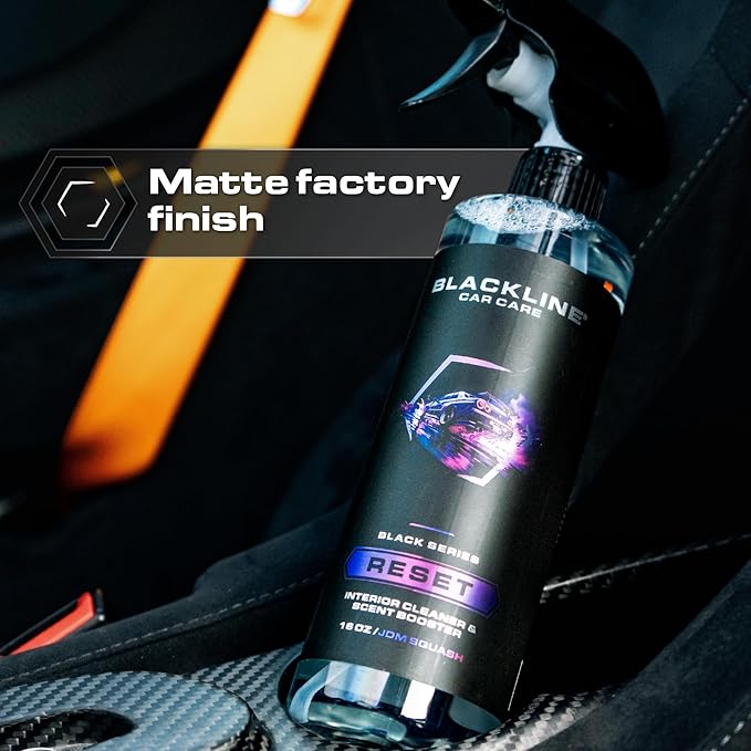 Blackline Luxury Scented Interior Cleaner Reset Deep Cleans & Deodorizes All Surfaces, pH-Neutral High-Foam Formula, Long-Lasting Premium Fragrance for Car - Oasis Scented