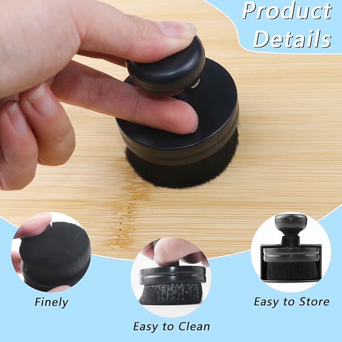 Car Tire Shine Applicator Brush, Auto Tire Detail Brushs, Portable Car Tire Brush with Seal Cover Design, High Density Soft Shine Applicator Brushs, for Auto Detailing Cleaning