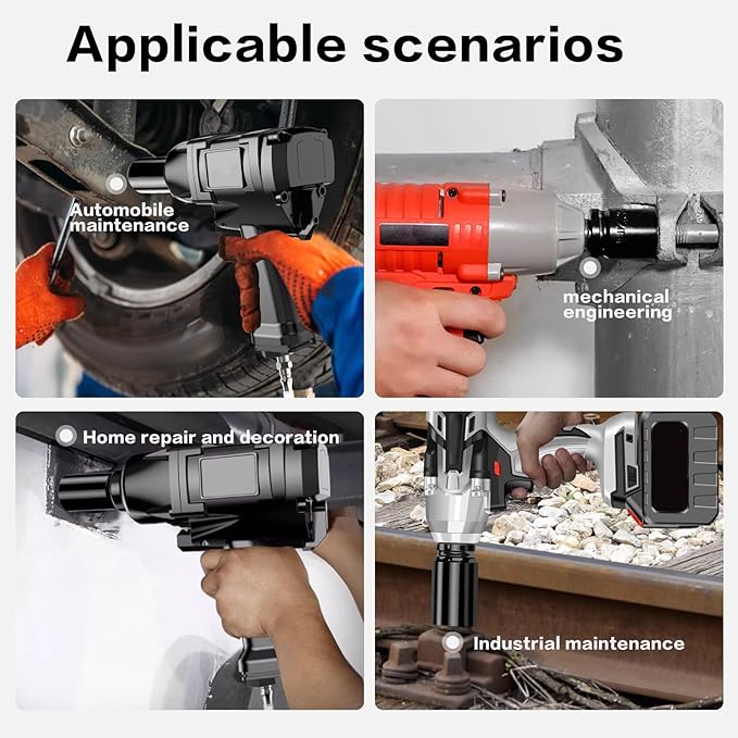 3/4 Inch Drive Deep Impact Socket Set,6-Point,Metric (24mm to 41mm),12 Pcs,Cr-Mo,Heavy Duty Impact Socket Set,With a Storage Case