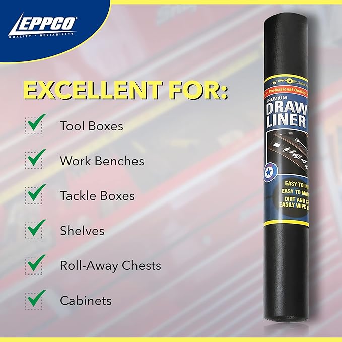 EPPCO Enterprises 1864 24" x 30' Tool Box Liner, Black
