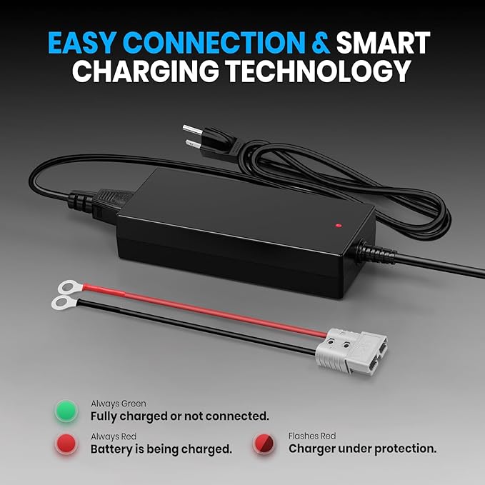 14.6V 10A Lithium Battery Charger AC-DC LiFePO4 Battery Charger for 12V Rechargeable Lithium LiFePO4 Battery with Multiple Protection & LED Indicator