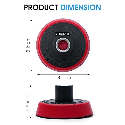S.M. Arnold Professional 3-Inch Micro Hook Backing Plate - Durable, Versatile for Buffing, Polishing, Sanding | Compatible with Rotary Machines | Ideal for Automotive & Industrial Applications