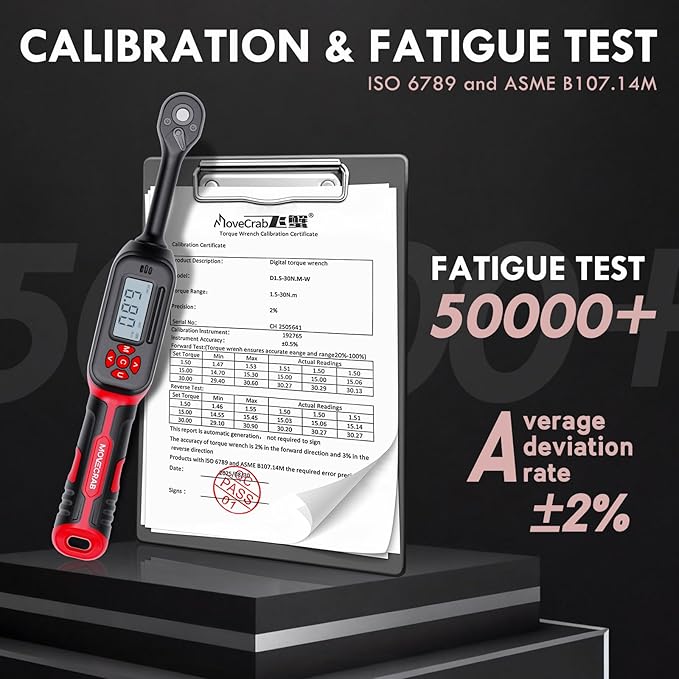3/8 Torque Wrench Digital (5-99.6 Ft.Lb/6.8-135 N.m) ±2% Accuracy Digital Spark Plug Socket & Tire Inch Pound Torque Wrench with Buzzer and LED Flash Notification Track Mode for Moto Auto