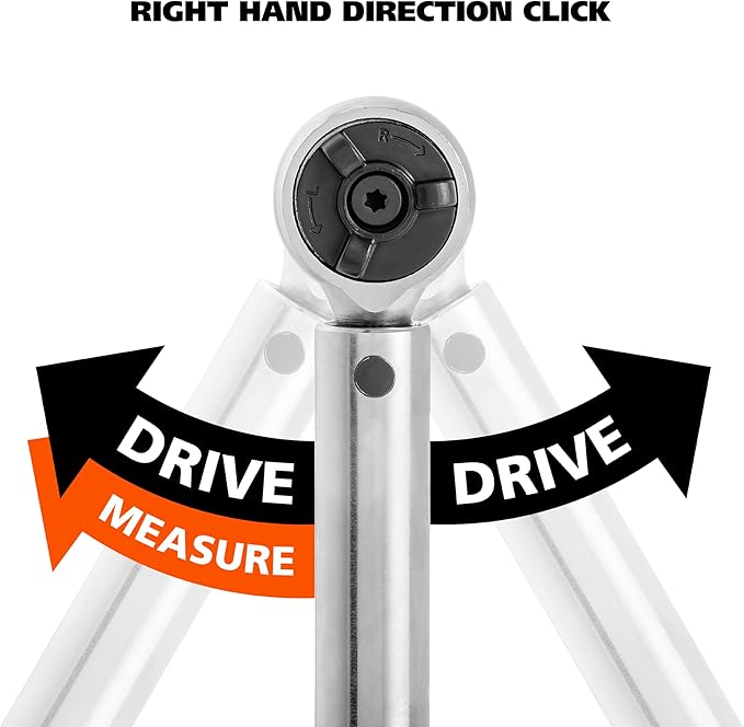 Great Neck Inch Pound Torque Wrench, 3/8 Torque Wrench Click Style, 120–960 in-lb (14–108 Nm), Chrome Plated to Resist Rust, Covers Most Common Jobs