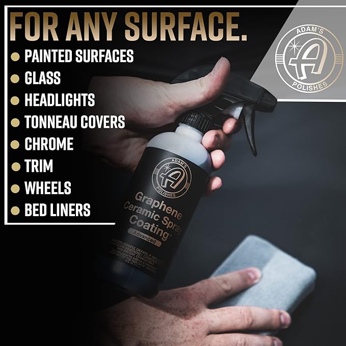 Adam's Polishes Advanced Graphene Ceramic Spray Coating Bundle - 18+ Month Sprayable Graphene Oxide Ceramic Coating for Cars, Boats, RV's & Motorcycle | Adds Extreme Gloss, Depth, Shine & Protection