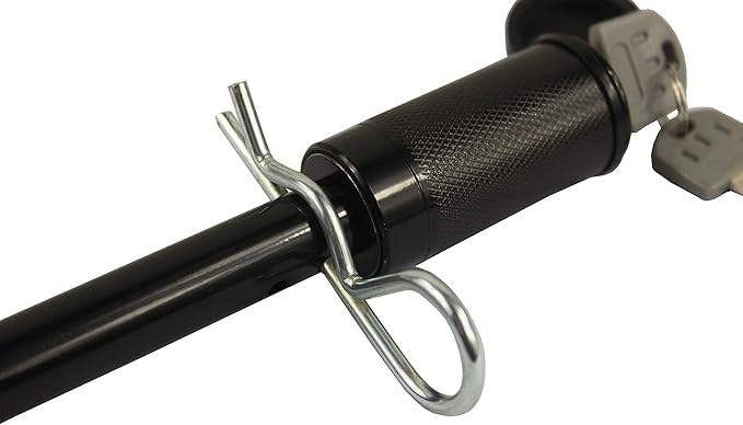 MaxxHaul Hitch Pin Lock Set 2 Hitch Pins 1/2" and 5/8" with 1 Shared Lock Keyed Alike Anti-Theft Trailer Hitch Lock for Class I-V Receivers Weatherproof (50151)