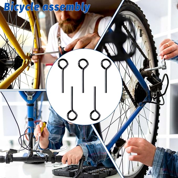 5 Pack 5/32 Allen Wrench Standard Hex Dogging Key with Full Loop, Solid Metal Allen Key Set for Push Bar Panic Exit Devices