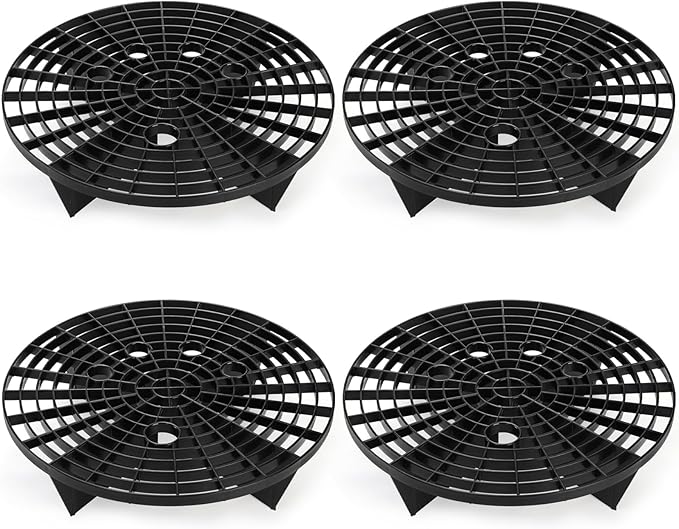 Kingrol 4 Pack Automotive Car Wash Bucket Insert Grit Trap Kits - Removes Dirt and Debris from Microfiber Mitts and Cloths - Fits 12 Inch Diameter or 3-5 Gallon Buckets