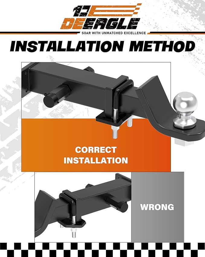 DEEAGLE Trailer Lock Set and Anti Rattle Hitch Pin Kit (2 inch)