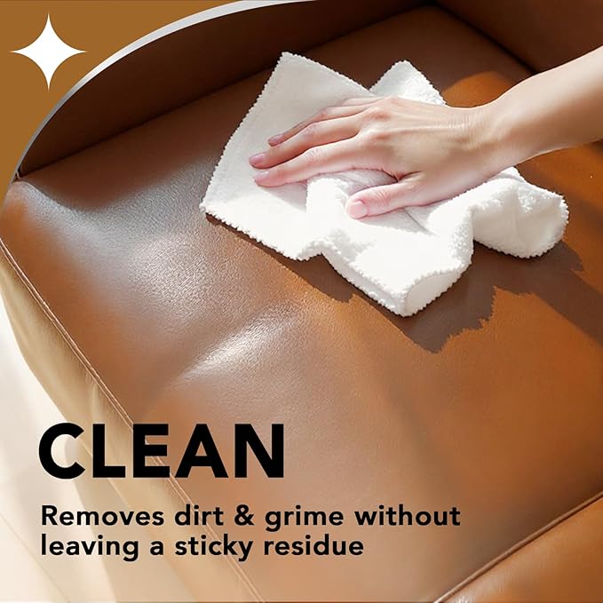 Weiman Leather Cleaner & Conditioner - Cleans, Restores & Protects Leather, UV Protection Prevent Cracking & Fading, For Car Seats, Sofas, Shoes, Bags & All Finished Leather Surfaces, 6 Pack, 22 FL Oz