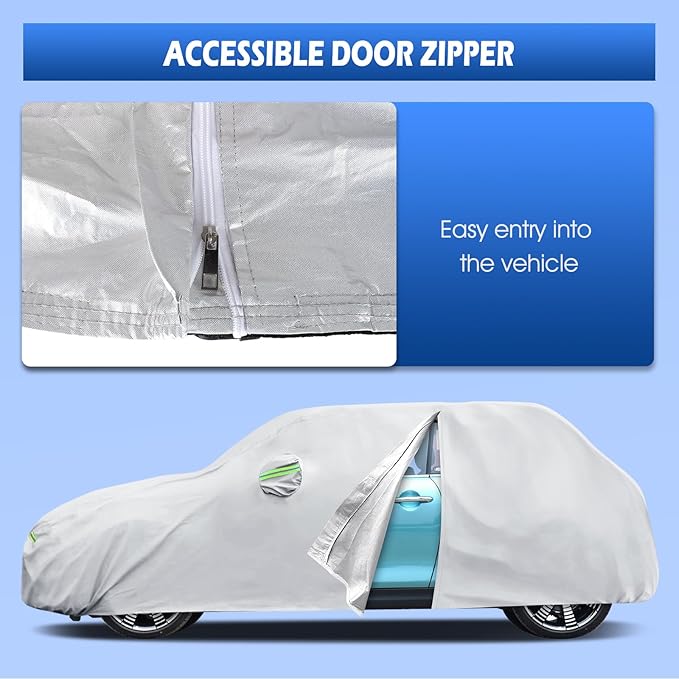 Car Cover Custom Fit for 2014-2026 Mini Cooper/Cooper S 2-Door, Migaven Waterproof Full Exterior Cover Sun Rain Protection with Door Zipper and Cotton Lining