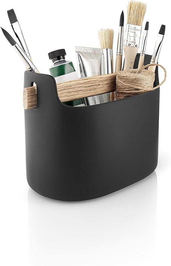 Eva Solo Toolbox H15 Low | Practical storage container 6 inch | Kitchen Organizer | Black