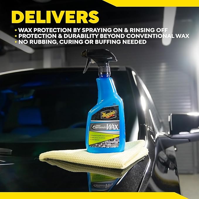 Meguiar's Hybrid Ceramic Wax 768ml - Easy-to-Use Spray Wax for Car Detailing with the Superior Protective Power of Advanced SiO2 Hybrid Barrier Technology - G190526EU