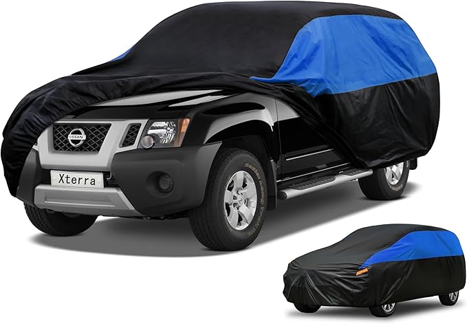 Nissan Car Cover Custom Fit Nissan Xterra Waterproof All Weather, Lightweight Full Exterior Cover for Automobiles Outdoor Sun UV Rain Dust Snow Wind Protection.