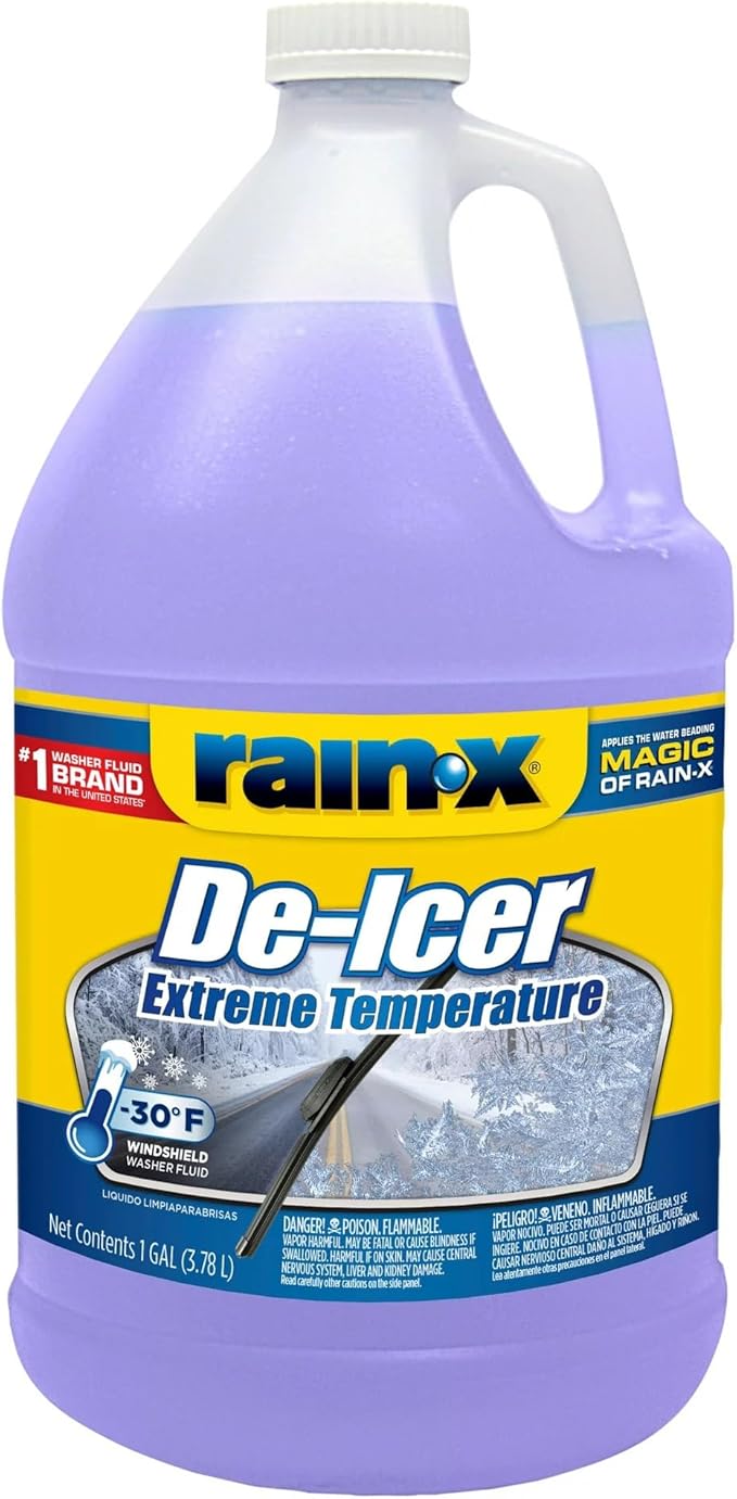 Rain-X -30°F Extreme Temperature De-Icer Windshield Washer Fluid - 1 Gallon (Pack of 6)