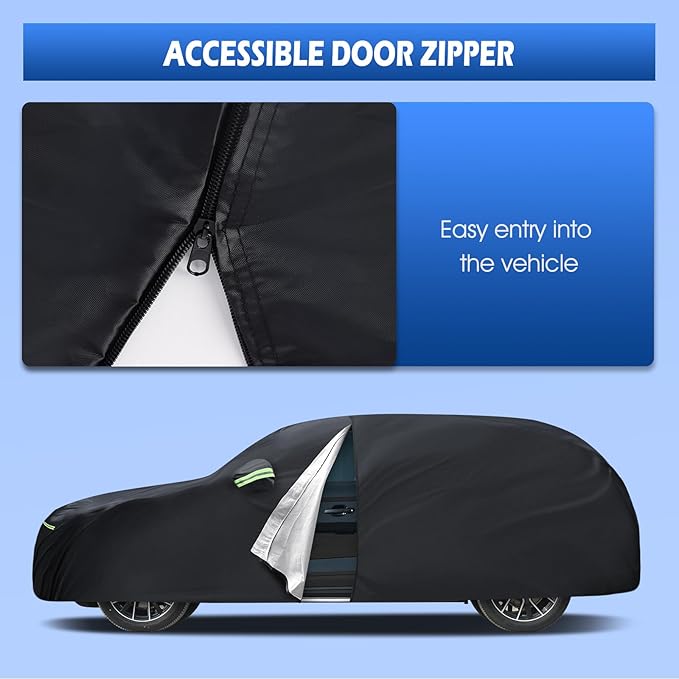 Car Cover Custom Fit for Audi Q5/SQ5 2009-2026, Migaven Waterproof Full Exterior Cover Sun Rain Protection with Door Zipper and Cotton Lining