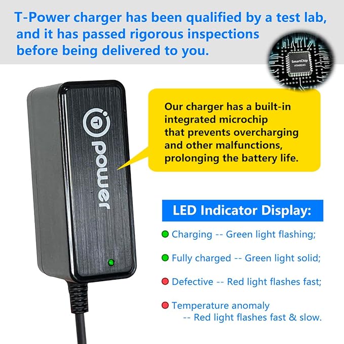 T POWER 14v 16v Charger for NOCO Boost X GBX45 GBX55 GBX75 GBX155 GB250 GB251 GB500 GB70 GB150 Genius Boost UltraSafe Portable Lithium Jump Starter Ac Dc Adapter Power Supply Cord