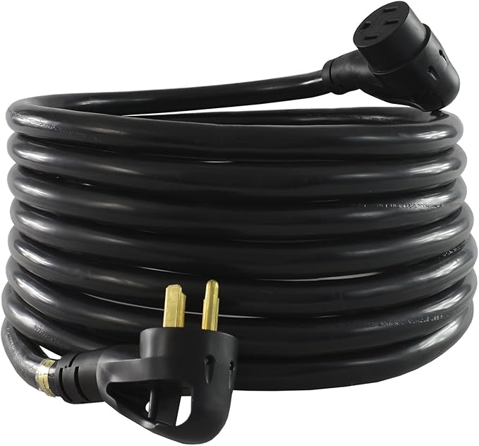Conntek 15307 50 Amp RV Extension Cord - UL Listed, 50 Feet, Black