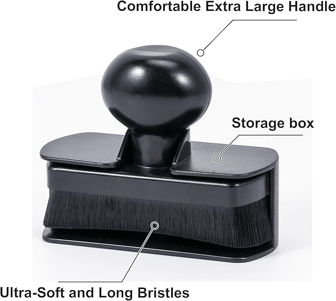 Car Tire Shine Applicator,Vegan Tire Shine Applicator with Curved Brush Head - Large Automotive Tire Dressing Applicator Brush with Storage Stand for Tire Detailing, 3.6 Inch Length -2pcs (Black)