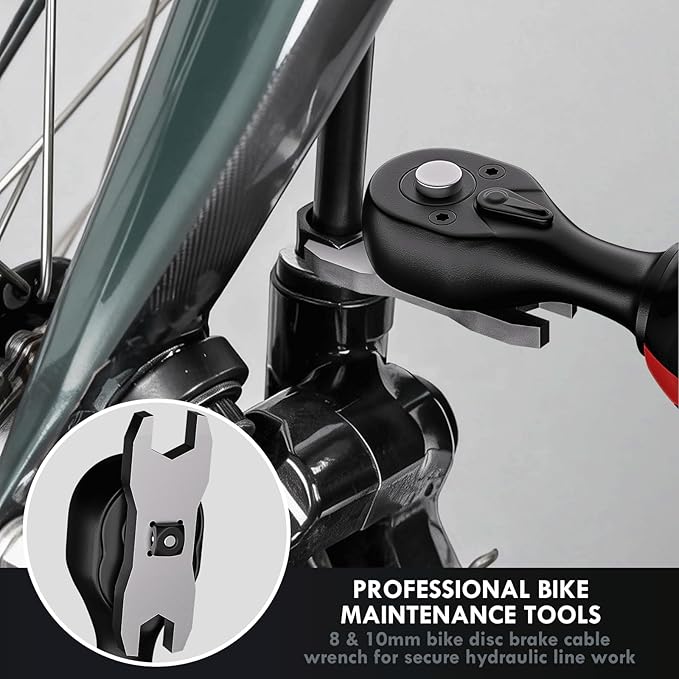 Bike Digital Torque Wrench 1/4" Drive 15-Piece Kit | 1.5-30 N.m / 1-22 Ft.lb Torque Range for MTB & Cycling Maintenance
