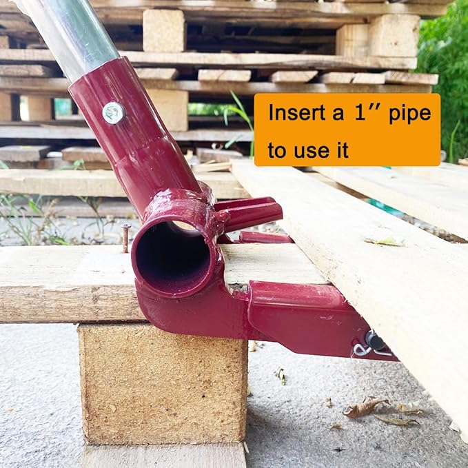 JINHAN Pallet Buster Articulating Head, Enhanced Deck Board Wrecker Pry Bar, Wooden Pallet Dismantling Tool, (Head Only, No Handle)