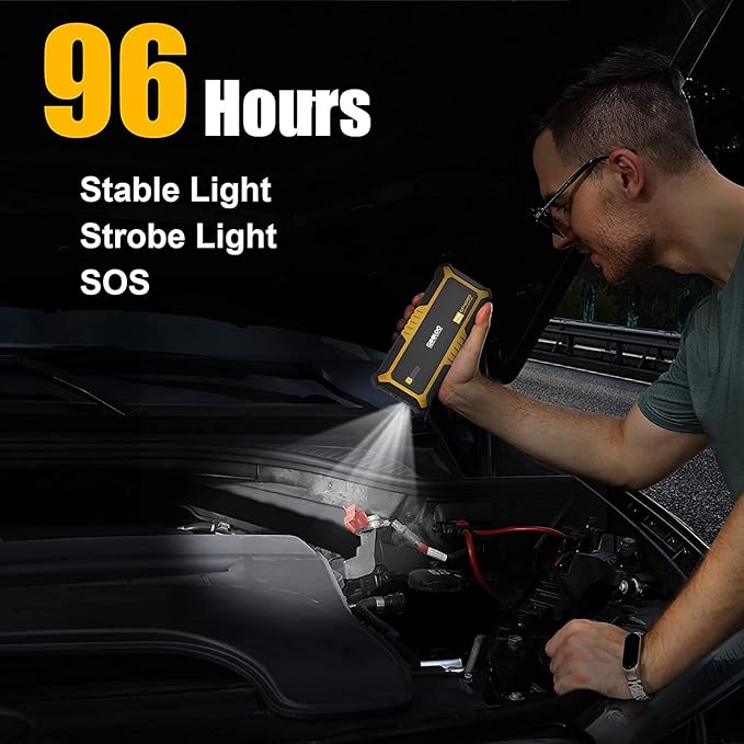 GOOLOO GT160 Tire Inflator Portable Air Compressor for Car Motorcycle Bike Ball & GP4000 Car Battery Charger Jump Starter for 12 Volt Automotive Batteries