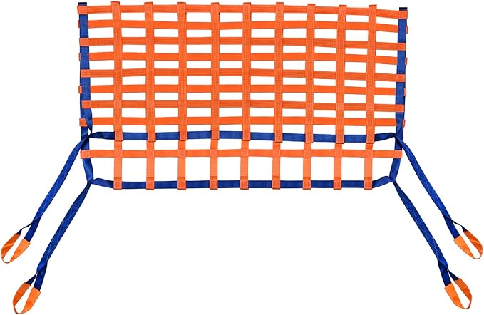 4.92' x 4.92' Cargo Lifting Nets - Flat Polyester Sling Hoisting Net - Max. Load Capacity: 2200lbs