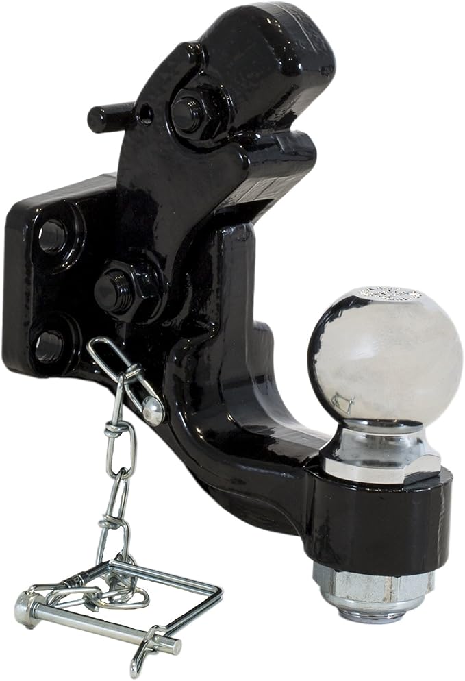 Buyers Products (10050) 8-Ton Combination Hitch with Mounting Kit, 2 Inch Ball , Black